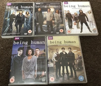 Being Human Complete DVD Box Set Series 1-5 Rated 15 BBC Seasons All Episodes - Image 1 of 4