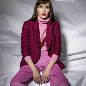 212 GOODS New York 525 $ University Place Jacket Boiled Boucle Berry Size M Soft - Bild 1 von 16