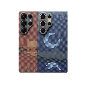 NEW Fiber Magnetic Phone Case Cover (Sun/Moon)For Samsung Galaxy S24 S25 Ultra - Picture 1 of 15