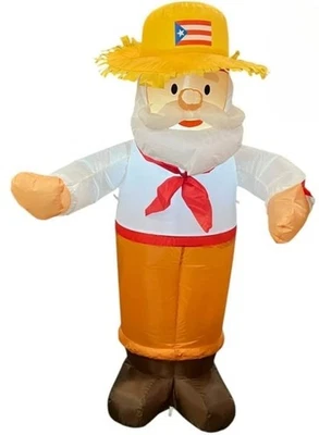 4FT Christmas Inflatable (Santa Jibaro) Puerto Rico 🇵🇷🎄 - Fast Shipping! ✈️ - Image 1 of 4