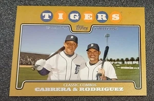 2008 Topps Classic Combos Gold Border 1260/2008 Miguel Cabrera & Ivan Rodriguez - Picture 1 of 4