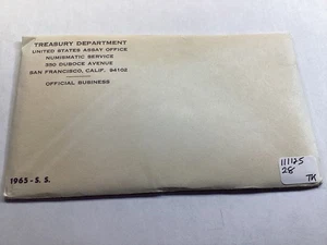 1965 Special Mint Set in Sealed Unopened Envelope w/Silver Kennedy 111125 28tk - Picture 1 of 4