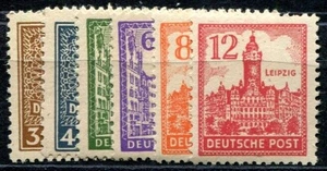 SBZ SOVIET ZONE 1946 156-161y ** MNH FLAWLESSSET YELLOW PAPER (I1431 - Picture 1 of 2