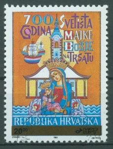 Croacia 1992 marca de adjudicación forzosa MiNr. 9A con impresión 185 estampado - Imagen 1 de 1