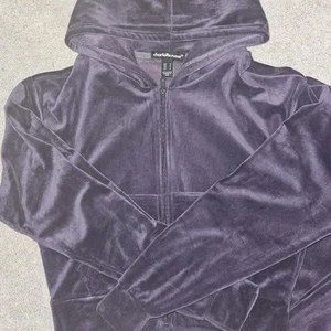 Charlotte Russe Lavender Fleece Cropped Hoodie w Pants Drawstring Size S - Picture 1 of 4