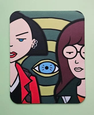 Daria & Jane Sick Sad World Mouse Pad -90s MTV Show -Gaming / Office Accessory - Image 1 of 4