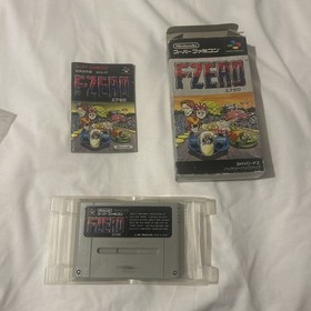 F-ZERO w/box manual Nintendo Super Famicom SFC From JAPAN w/ protective case.  
