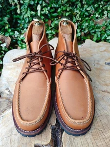 Russell Moccasin Chukka Hiker Boots 9 D Brown Brown Mountainer Leather - Picture 1 of 19