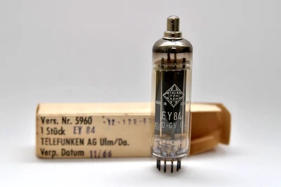 Genuine Telefunken Ulm EY84 Gleichrichter-Röhre, Full-Wave Vacuum Rectifier, NOS