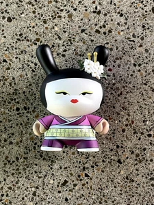 Kidrobot Dunny Gold Life 3" Vinyl Figure Huck Gee Geisha Plum - Picture 1 of 4
