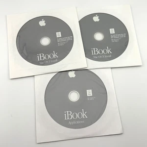 (3) 2002 iBook Software & Applications Install discs Mac OS 9.2.2 Mac OS X 10.1 - Picture 1 of 4