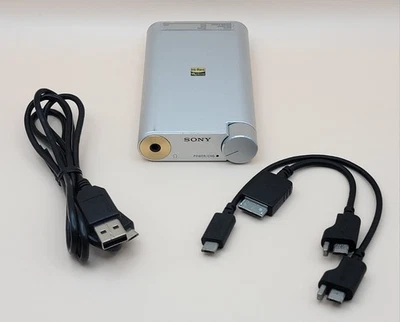 Sony PHA-1A Portable Headphone Amplifier DAC Silver High Resolution Japan - Image 1 of 4