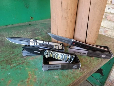 Lot Of 3 Wartech Spring Assisted EDC Pocket Knives with Pocket Clip - Image 1 of 4