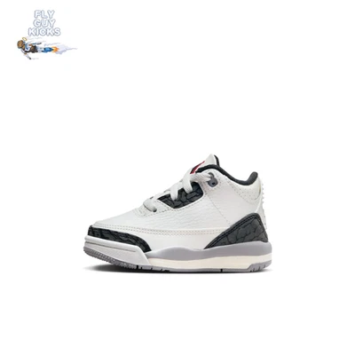 Zapato Deportivo Bebé Nike Air Jordan 3 Retro Gris Cemento TD Blanco Rojo DM0968-106 Foto 1 de 4