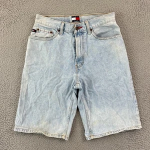 Pantaloncini Tommy Hilfiger vintage uomo 30 blu jeans anni 90 Y2K skater larghi 10" - Foto 1 di 14