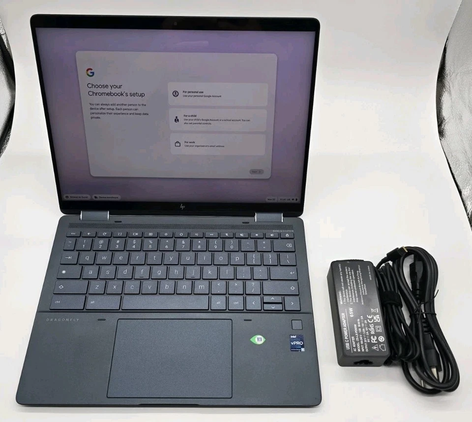 Chromebook HP Elite Dragonfly 13.5" QHD Touch i5-1245U 16GB 256GB WIFI CROMOS Foto 1 de 4