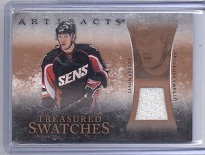 10-11 2010-11 ARTIFACTS JASON SPEZZA RETAIL TREASURED SWATCHES DUAL JERSEY JS 