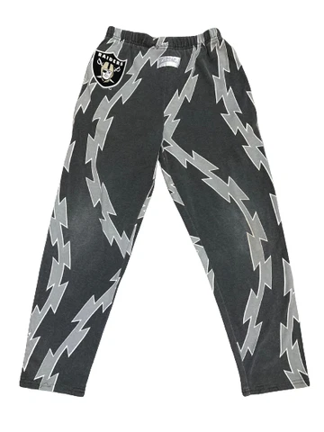 Vintage First Generation 80s 90s Zubaz Pants Oakland LA Raiders Felt Logo RARE Cover