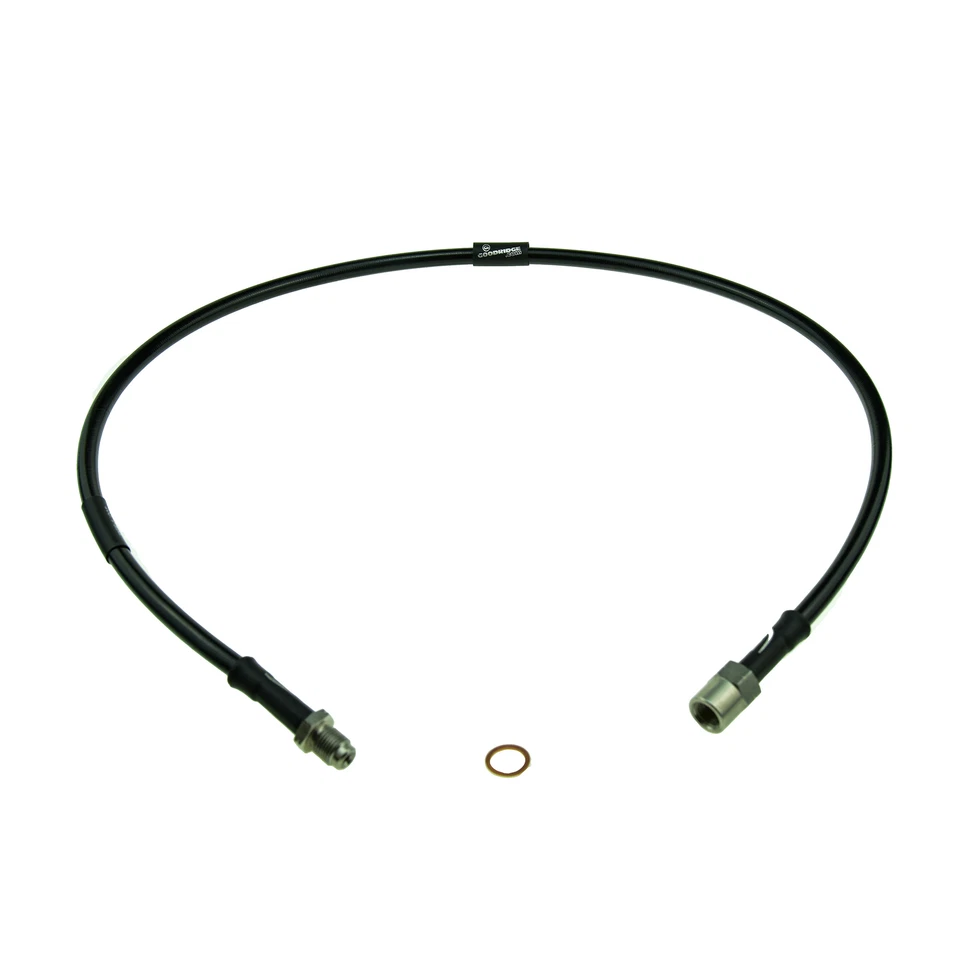 BMW R65GS R80ST R80GSPD R100GSPD Goodridge front brake hose with black sleeve — 第 1/1 张图片