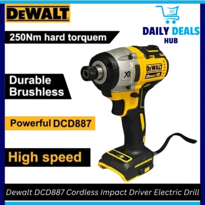 DeWALT DCF887B 18V Li-Ion XR 1/4" Cordless Impact Drill Bare brushless NEW - image 1 of 3