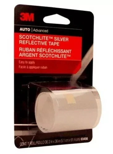 3M 03456 Scotchlite Silver Reflective Tape 2" x 36" - One Roll - Image 1 of 1