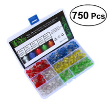  750 Pcs 3mm LED Light Emitting Diode Leds 2pin Diffused Electronic Parts Boxed