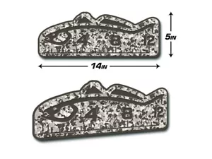 SeaDek 12" Trout Fish Ruler Marine EVA 3M Stick On Fly Fishing - SnowCamo/DGray - Foto 1 di 6