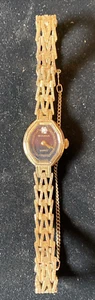 Vintage Damen Petite Gold Edelstein Uhr Bulova Quarz Analog Neue Batterie Funktioniert - Bild 1 von 8