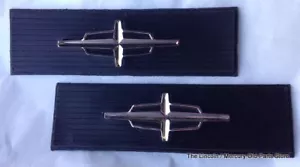 1960 Lincoln 2 or 4 Door Scuff Sill Plate Rubber Inserts w/ Chrome Stars (2) - Foto 1 di 1