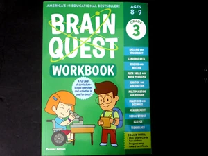 NEW Brain Quest Workbook 3rd Grade Revised Edition Ages 8-9 #1 BEST AMERICA'S - Picture 1 of 4