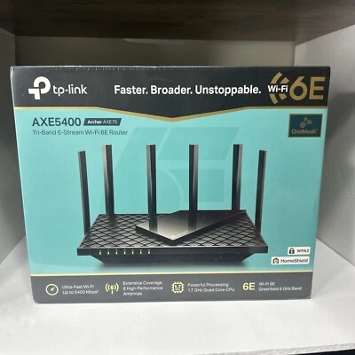 TP-LINK Archer AXE75 AX5400 4 Port 5378 Mbps Wireless Router - Image 1 of 4