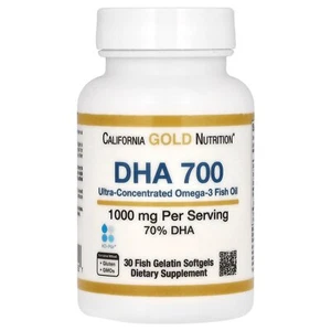 DHA 700 Fish Oil, Ultra-Concentrated, 1,000 mg, 30 Fish Gelatin Softgels - Picture 1 of 6