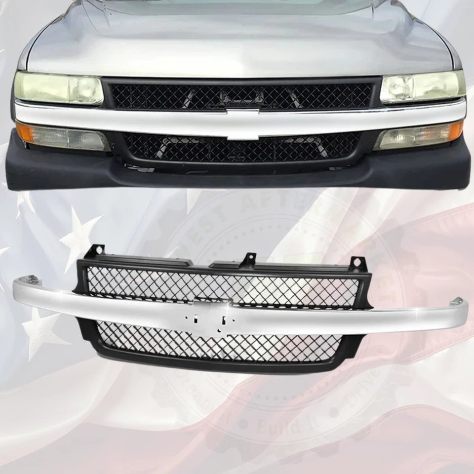 Conjunto de rejilla para Chevy Silverado 2500 HD 2001-2002 | 3500 | GM1200523 Foto 1 de 4