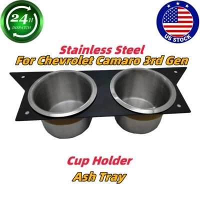 Bandeja de cenizas central de acero inoxidable 1982-1992 para Chevrolet Camaro 3ª generación Foto 1 de 4