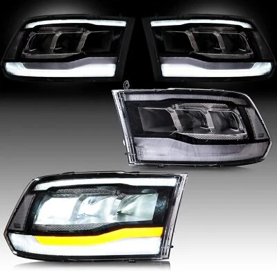 Faros LED completos VLAND con lámparas dinámicas DRL para Dodge Ram 1500/2500/3500 09-18 Foto 1 de 4