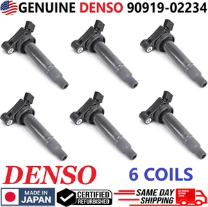 GENUINE DENSO Ignition Coils For 1999-2010 Toyota & Lexus 3.0L 3.3L, 90919-02234 - Picture 1 of 10