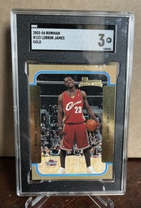 2003-04 Bowman Gold Lebron James #123 - SGC 3