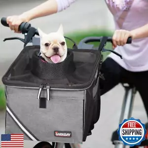 Pet Carrier Bicycle Basket Bag Pet Carrier/Booster Backpack for Dogs and Cats - Picture 1 of 5