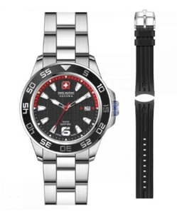 Swiss Military Hanowa Swiss Made Watch + Extra Silicone Band 06-5362.04.007.07 - Picture 1 of 3