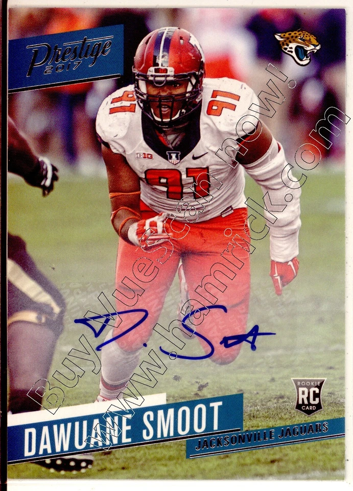 dawuane smoot rc rookie draft auto autograph illinois illini college 2017 - Image 1 of 1