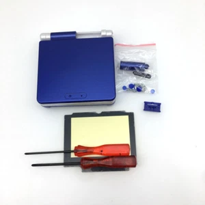 New Blue+White Full Housing Shell Complete Shell Cover Kit for Nintendo GBA SP - Picture 1 of 8