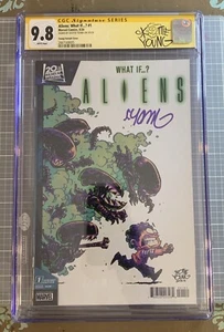WHAT IF? ALIENS #1 CGC SS 9.8 SKOTTIE YOUNG VARIANT XENOMORPHS ACID MARVEL COMIC - Picture 1 of 2