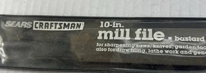 Sears Craftsman 9 231264 10" Mill File Single Cut - Bastard Cut #15 Vintage - Picture 1 of 9