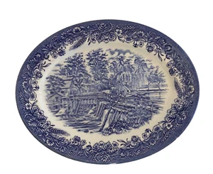Churchill England Large Oval Platter River Scene - Picture 1 of 4