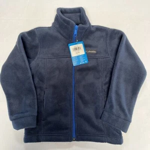 Columbia Fleece Jacket Coat Boys XXS 4-5 Birch Falls Full Zip Blue - Picture 1 of 9