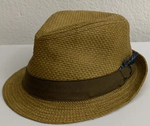 Banana Republic Blue Feather 100% Paper Exclusive Of Trim Fedora Size S/M - Picture 1 of 9