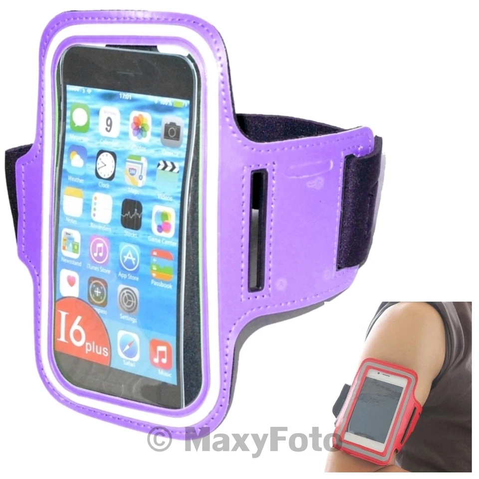 MAXY CUSTODIA DA BRACCIO ARMBAND PER CORRERE UNIVERSALE SIZE IPH6L VIOLA 78E74FA - Immagine 1 di 4
