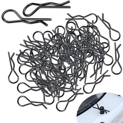 100-Pack RC Body Clips Bent R Pins Post Mount for 1/12 1/10 Scale RC Car Truc... - Image 1 of 4
