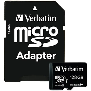 VERBATIM® 128 GB Premium microSDXC Card with Adapter - Picture 1 of 1