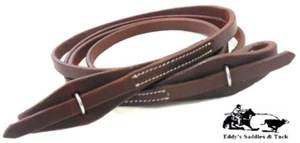 Quick Connect Oiled Roping Rein 1/2" x 8' Super Soft Harness Leather Eddy's Tack - Picture 1 of 3